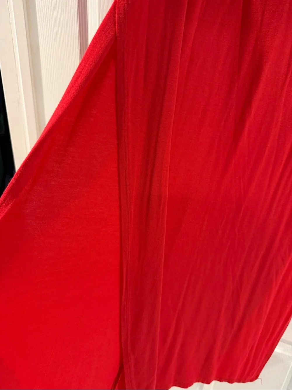 Red Maxi Skort with Side Slits - Brand Unspecified